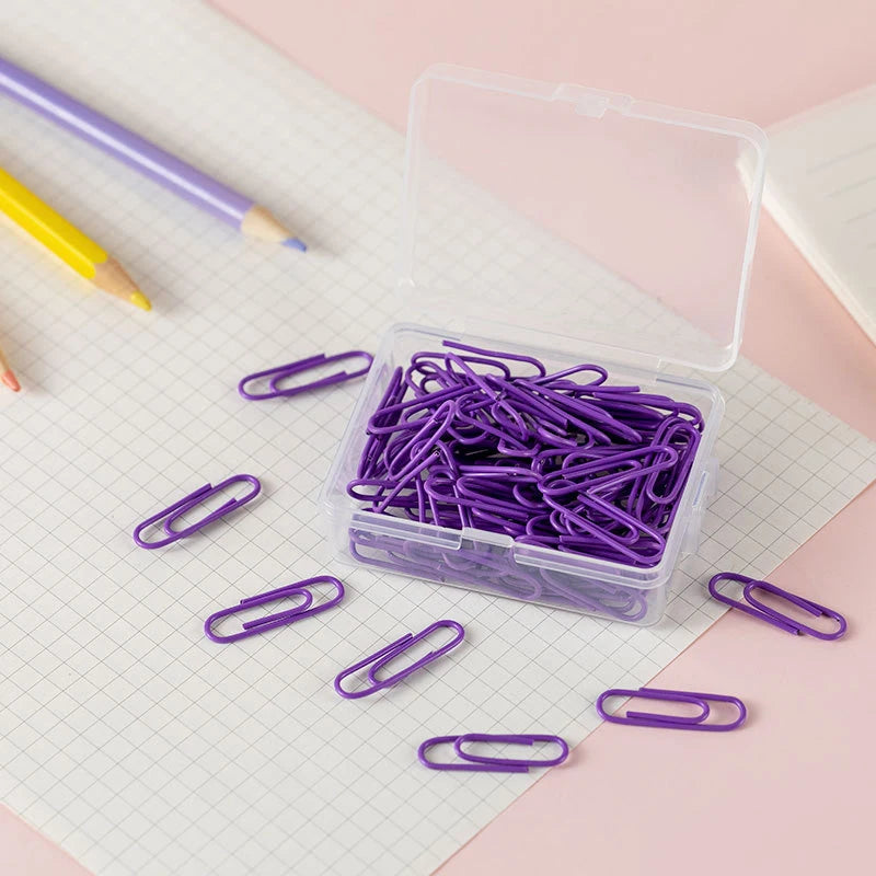 50pcs Colorful Metal Paper Clips – 28mm