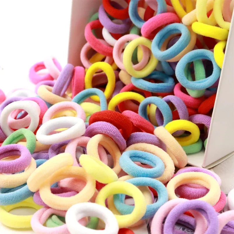 200/1000 PCS Colorful Nylon Elastic Hair Bands for Women & Girls – Small Ponytail Holders & Rubber Hair Ties