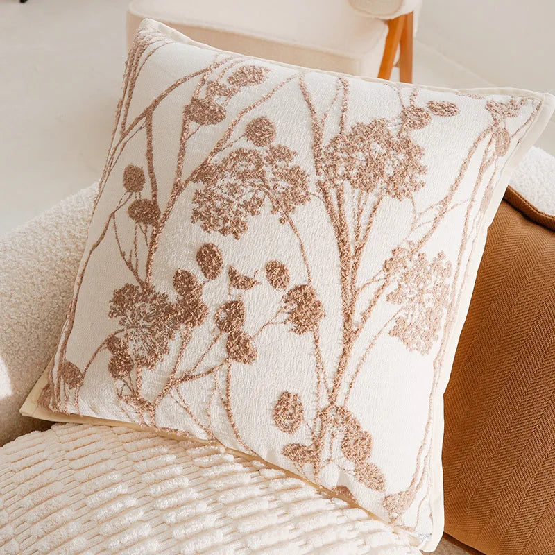 French Antique Nordic Brown Luxury Pillow Covers For Sofa Bed Cushion Elegant Home Decor High-End Soft Vintage Style