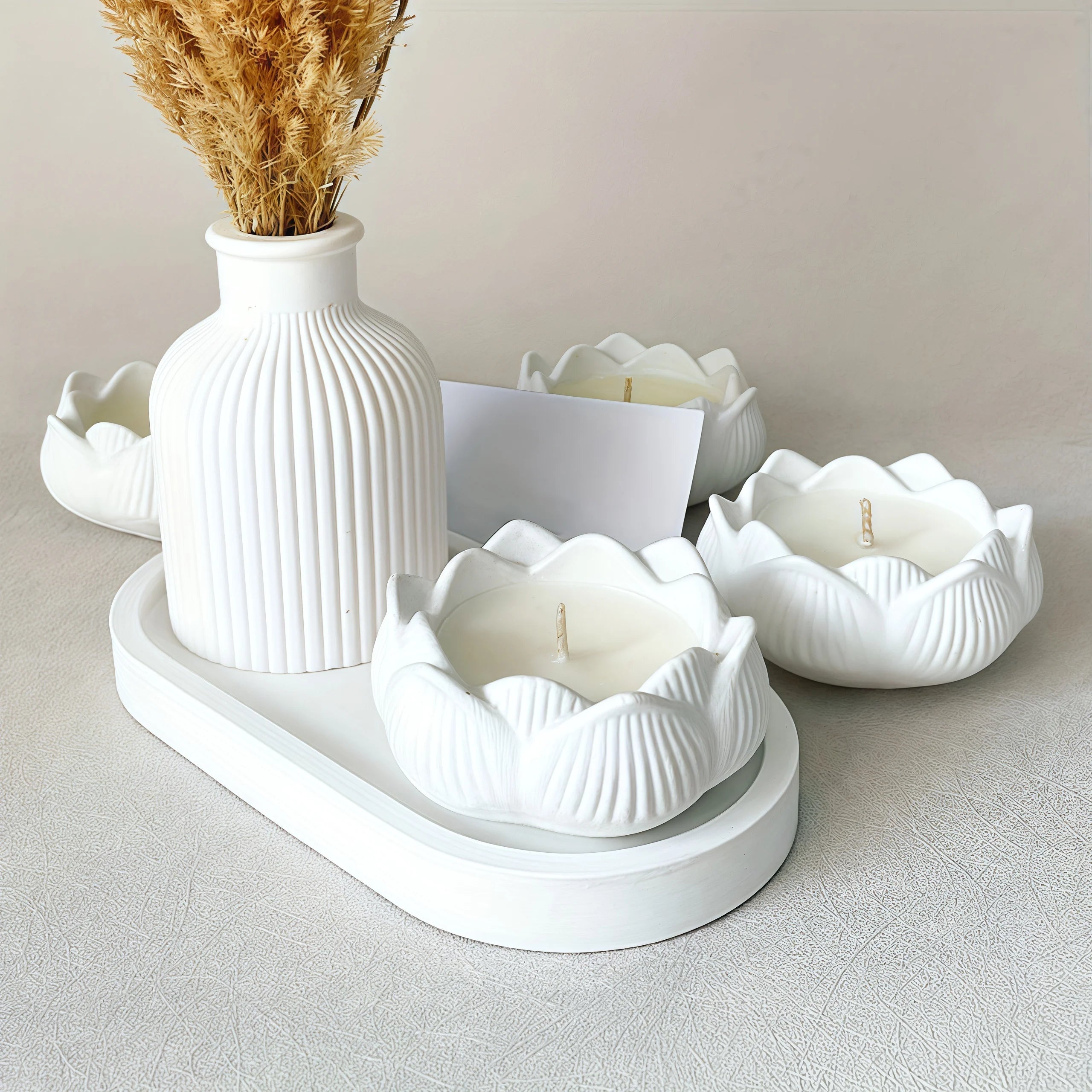 3pcs Silicone Mold Set – Vase, Coaster & Lotus