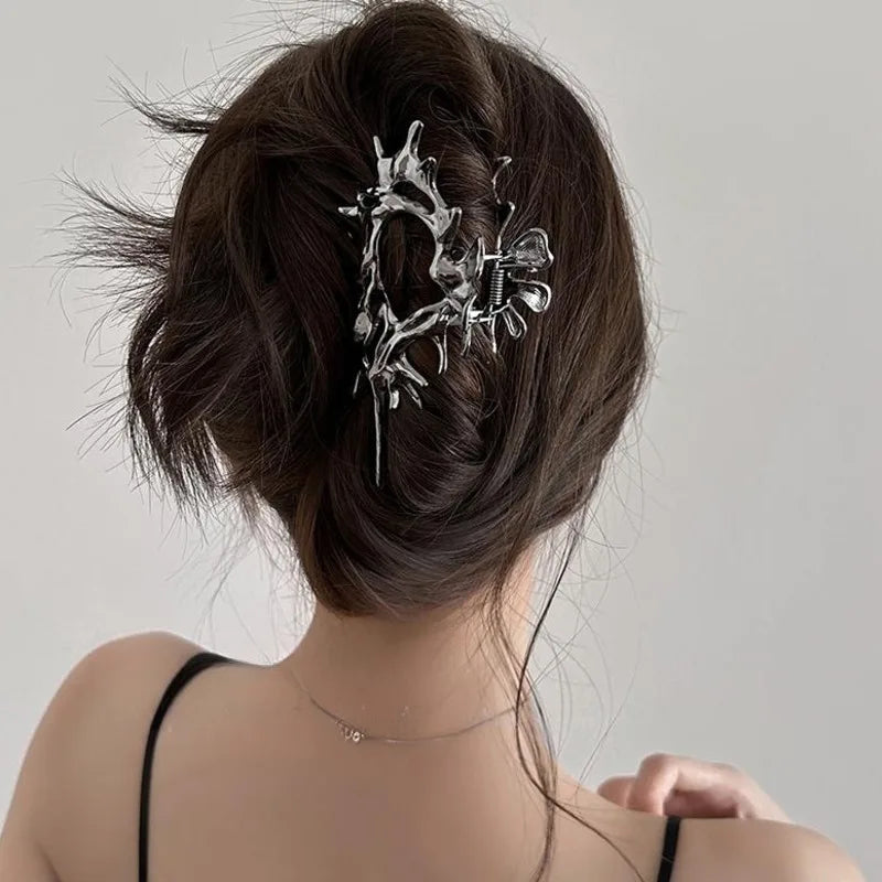 Exquisite Metal Large Claw Clip New Fashion Geometric Hair Claw Clip Barrettes Crabs Headwear For Women Girls Hair Accessories