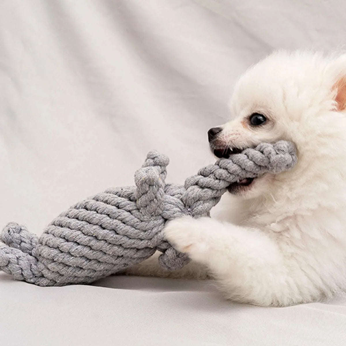 Hand-Woven Cotton Dog Rope Toy