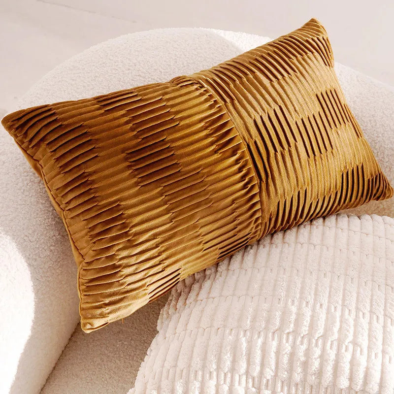 30X50/45X45CM Brown Throw Pillow Cover French Light Luxury Forest Stamping Waist Cushion Cover Decor Home Decorative Pillowcase