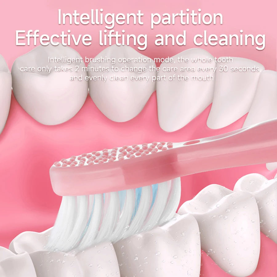 Electric Soft Bristle Toothbrush IPX6 Waterproof Portable Oral Care