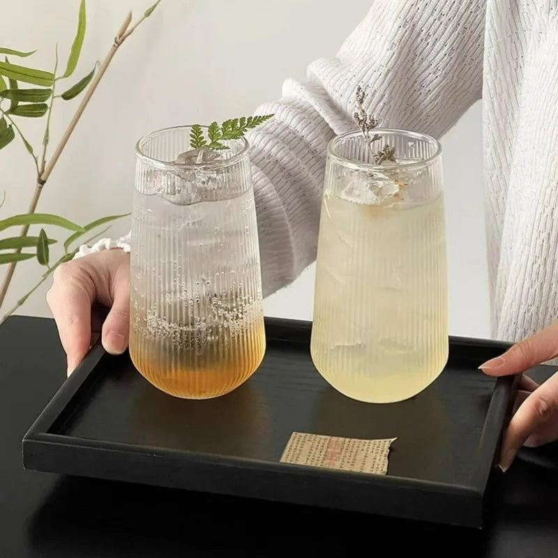 Striped Glass Cocktail Cup