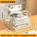 A4 Desk Paper Organizer – Metal Mesh Tray