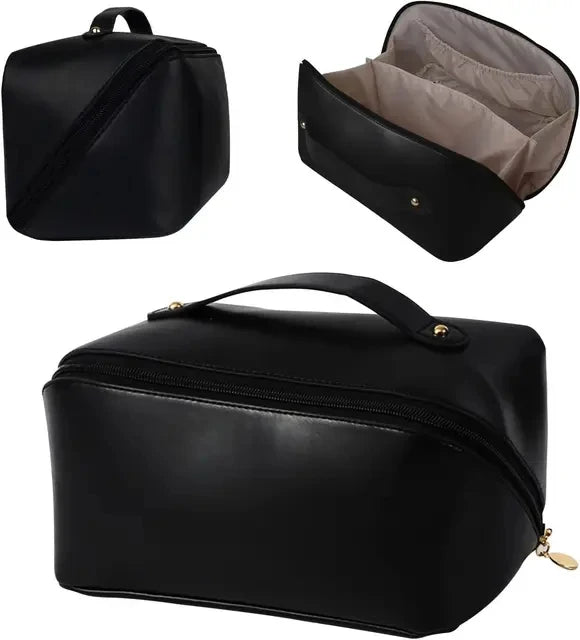 Custom Leather Embroidered Makeup Bag – Personalized Gift