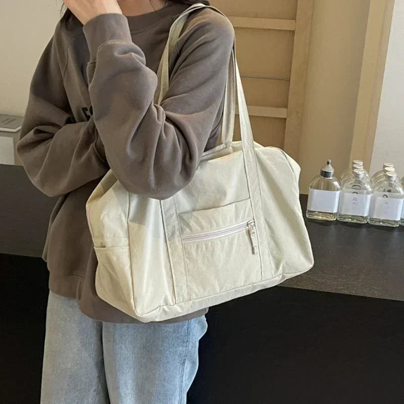 Casual Large Capaci Nylon Cloth Bag Women 2025 New Fashion Commuter Shoulder Bag Short-Distance Travel Bag Fitness Handb Women