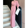 2025 New Spring Autumn Women Long Jumpsuits Fashion Elegant Office Lady Long Sleeve Wide Leg Pants Rompers