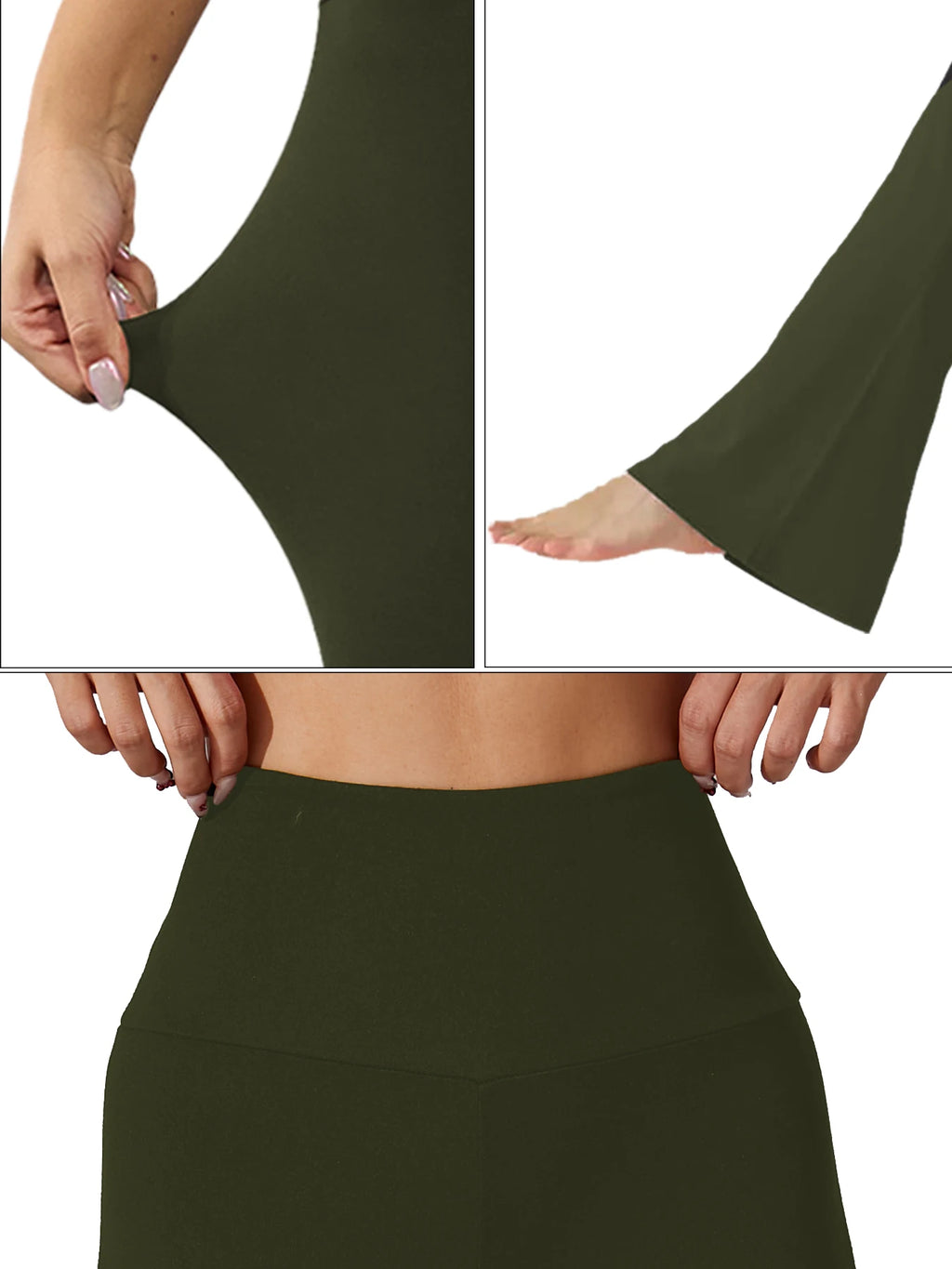 Women's Super Soft Flare Pants High Waisted Tummy Control Workout Yoga Leggings Bell Bottoms