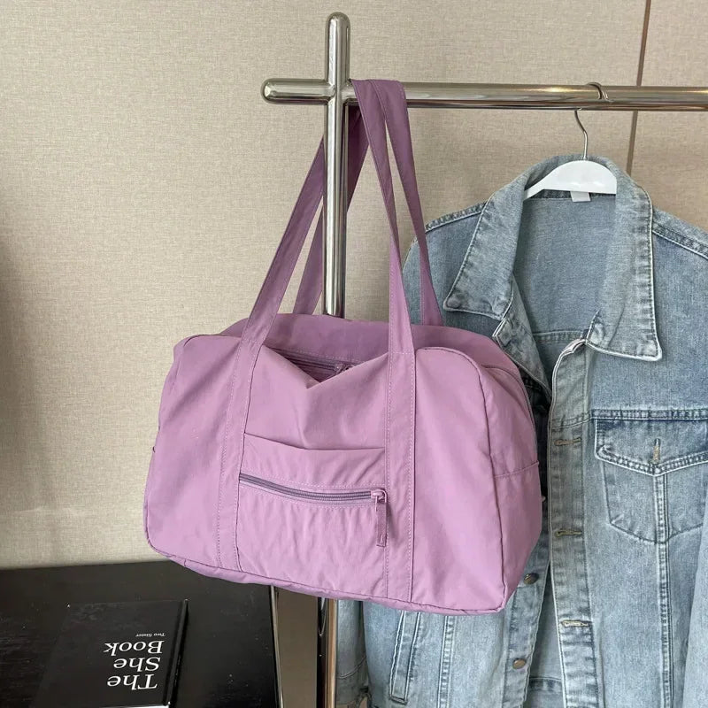 Casual Large Capaci Nylon Cloth Bag Women 2025 New Fashion Commuter Shoulder Bag Short-Distance Travel Bag Fitness Handb Women