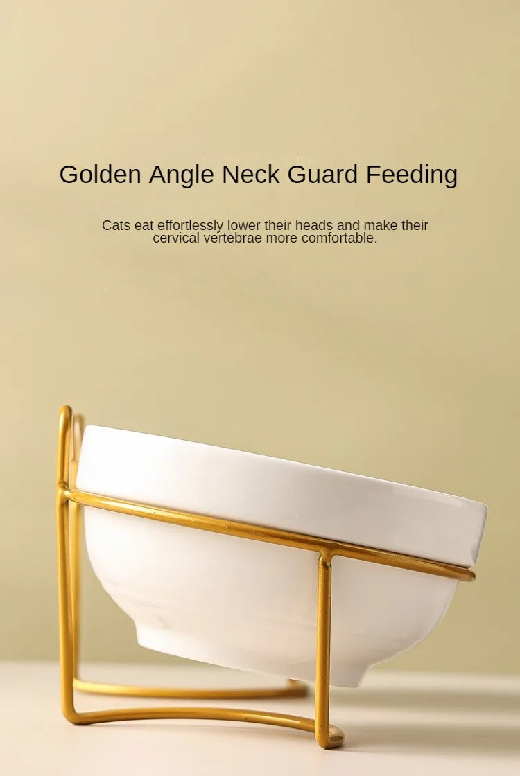 Ceramic Double Pet Bowl – Cervical Protection