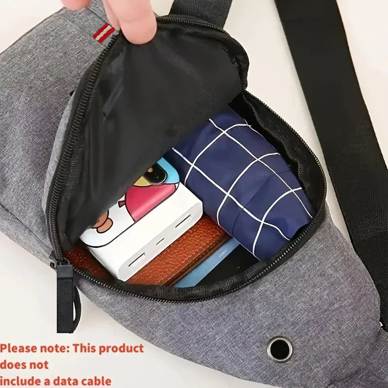 Unisex Adjustable Oxford Crossbody Bag – Single Shoulder Diagonal Chest Pocket