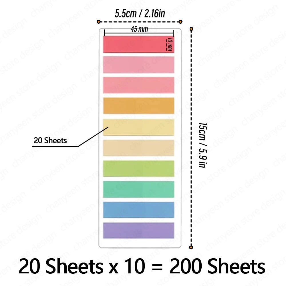 Transparent Self-Adhesive Memo Pads – 200–3600 Sheets