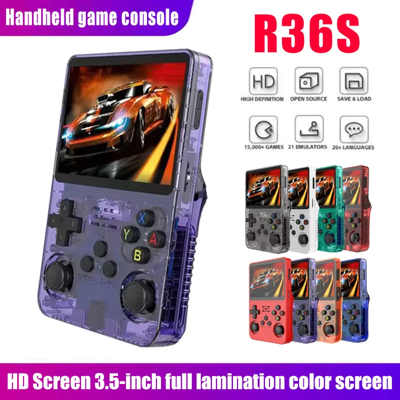 R36S Retro Console – 3.5" IPS, 64/128/256GB