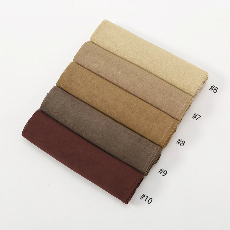 Cotton Rayon Modal Hijabs Scarf Solid Headscarf Wraps Big Size Plain Shawls Muslim Women Hijab Islamic Turban Headband 190*85cm