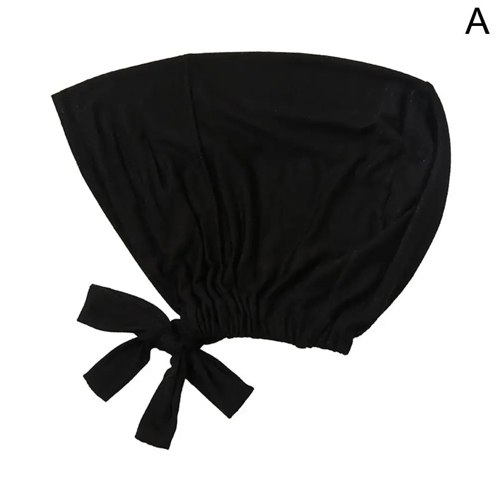 Womens Muslim Stretch Turban Cap Soft Modal Muslim Hat Headscarf Inner Turban Underscarf Modal Hat Bonnet Chiffon Islamic H E4H1