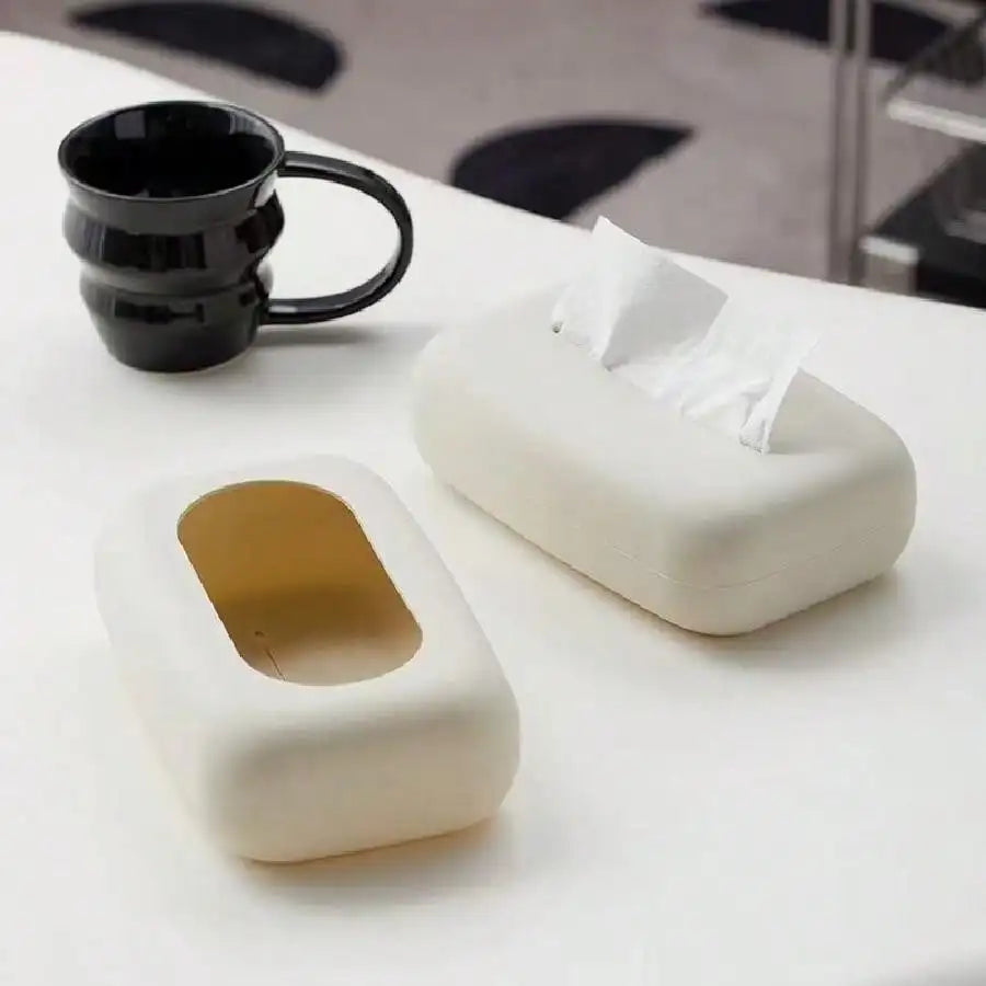 Light Luxury Silicone Tissue Box Cover – Waterproof & Reusable
