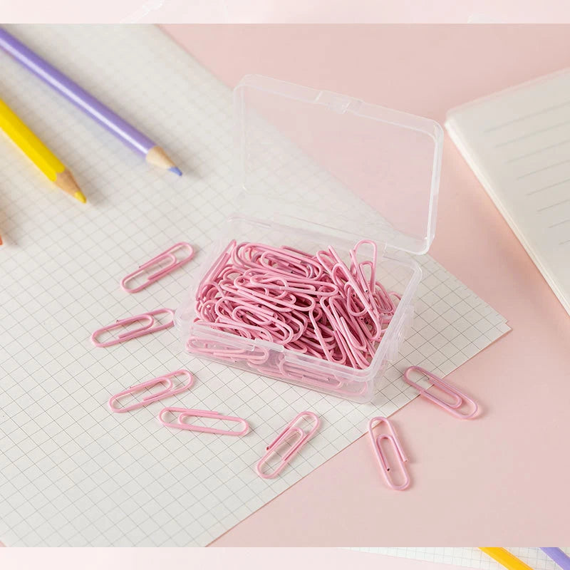 50pcs Colorful Metal Paper Clips – 28mm