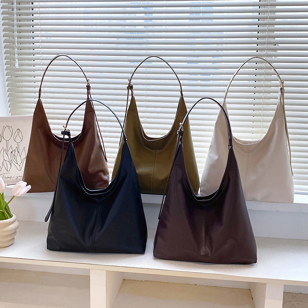 New Retro Women’s Tote Bag – Simple Large Shoulder Handbag