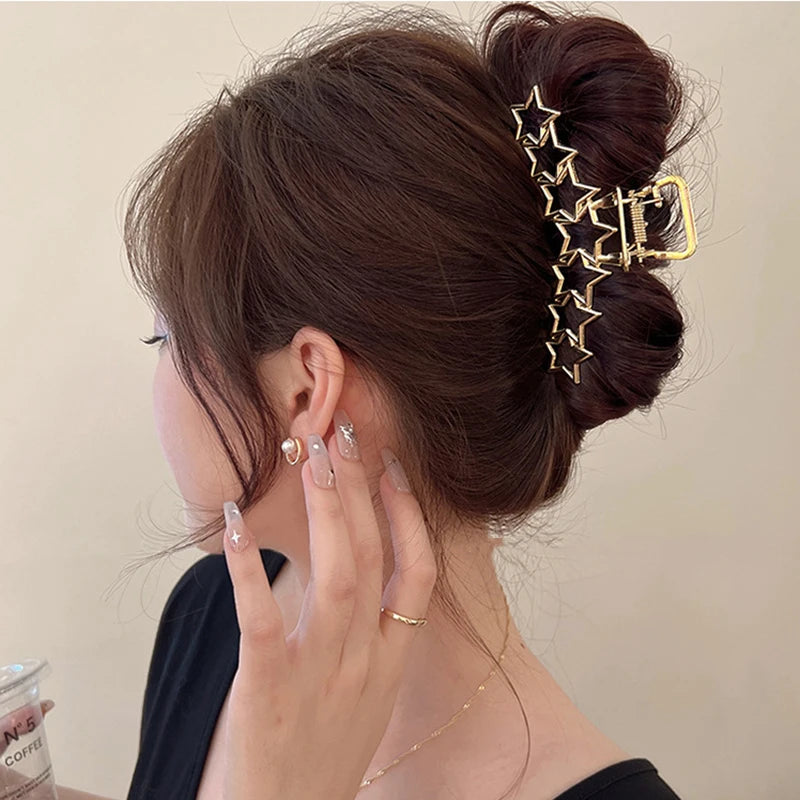Exquisite Metal Large Claw Clip New Fashion Geometric Hair Claw Clip Barrettes Crabs Headwear For Women Girls Hair Accessories