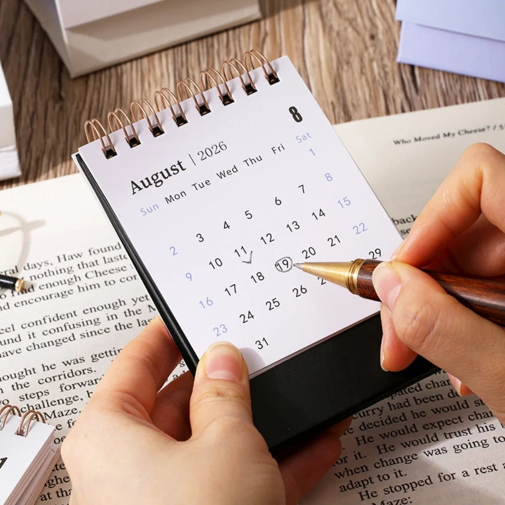 2026 Mini Morandi Desk Calendar – Small & Stylish