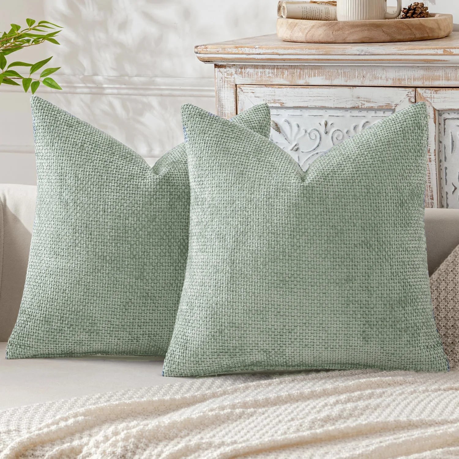 1pcs Chenille Throw Pillow Cover Soft Solid Color Cushion Case with Cross Woven Design Decorative Pillowcase Sofa Bed Home Decor