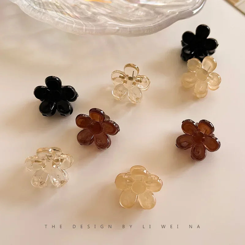 10pcs Korean Mini Floral Hair Claw Kawaii Hair Clip Claw Clamp Braid Clips Headwear Girls Women Hair Accessories