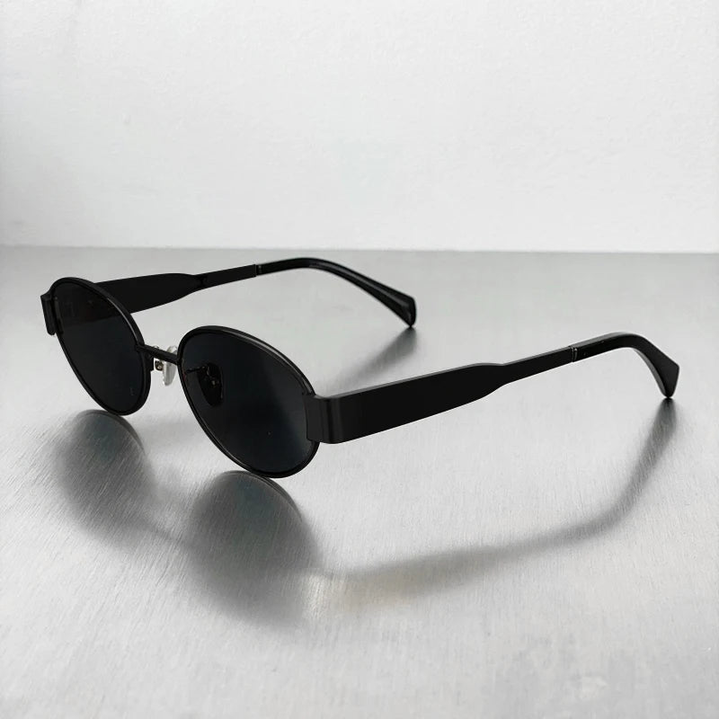 1PCS/2PCS/3PCS Metal Fashion Women's Sunglasses Luxury Brand Glasses Oval Frame Classic Colors