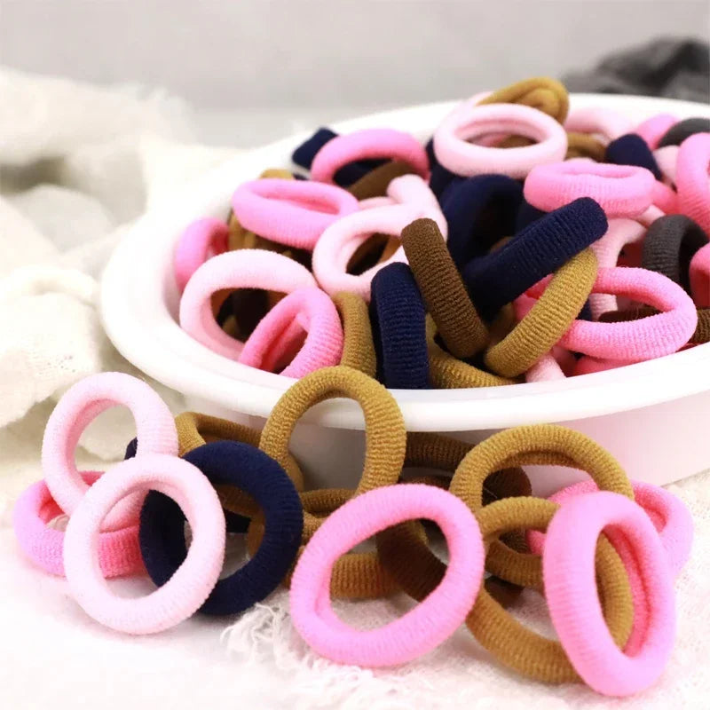 200/1000 PCS Colorful Nylon Elastic Hair Bands for Women & Girls – Small Ponytail Holders & Rubber Hair Ties