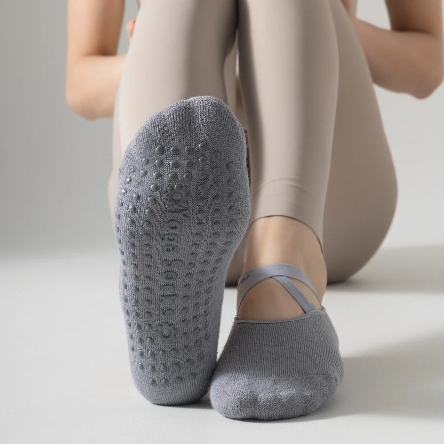 5pairs, Irisbear Womens Pilates Socks with Grips Non Slip Yoga Socks Barre Gym Athletic Grippy Socks for Women