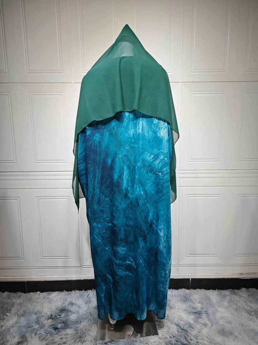 Women Muslim Abaya with Scarf Set DressRamadan Eid Print Cardigan Arab Long Robe Morocco Dubai Kaftan Islam Vestidos Jalabiya