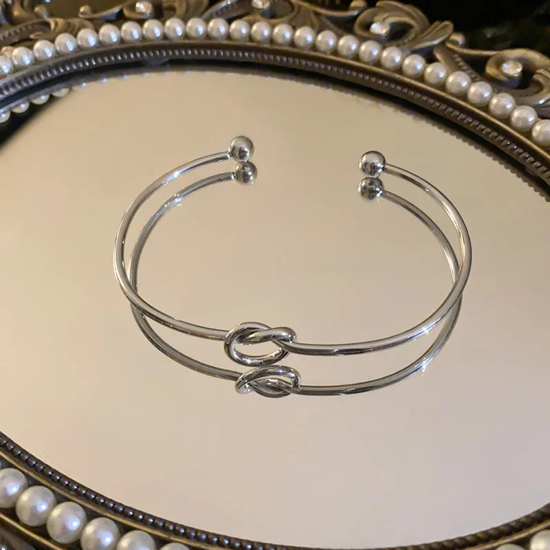 Vintage Stainless Steel Twist Bracelet