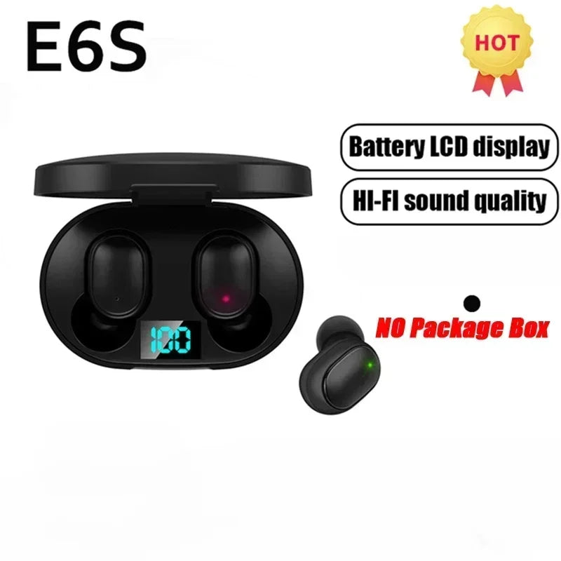 E6S TWS Wireless Bluetooth Earbuds – Noise Cancelling with Mic