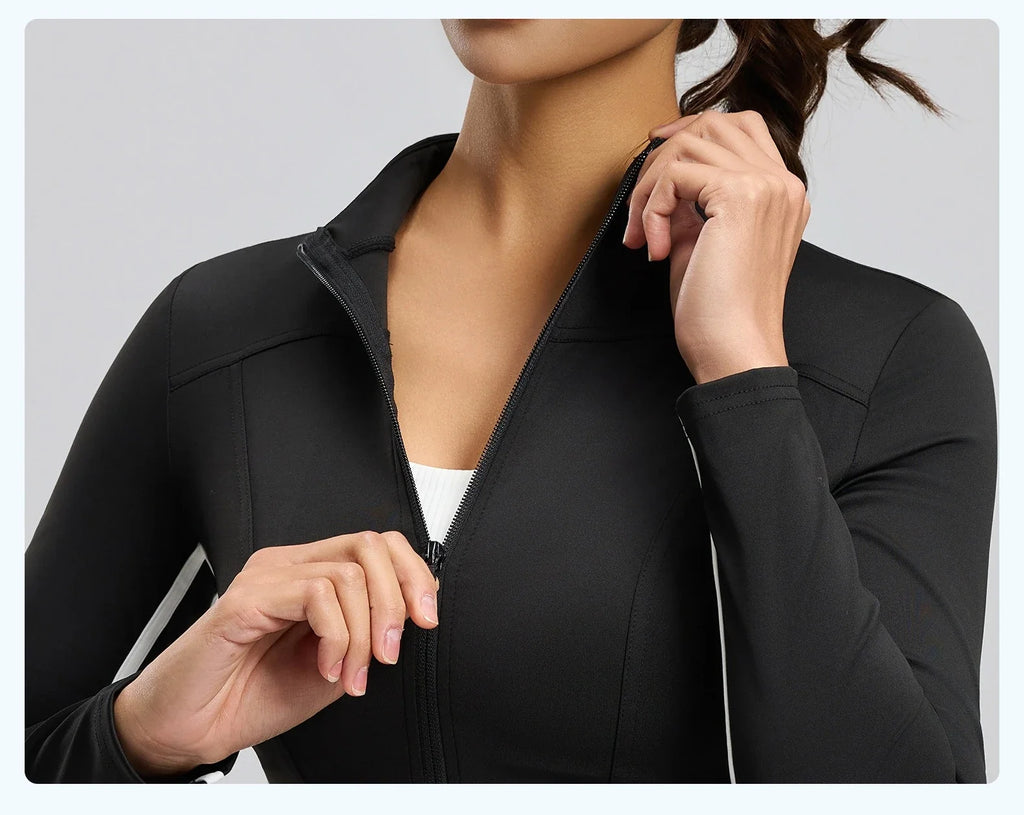 Striped 2pcs Yoga Gym Set Women Long Sleeve Zipper Sport Jacket Hip Lifting Leggings Fitness Running Tops Flare Pants Tracksuit