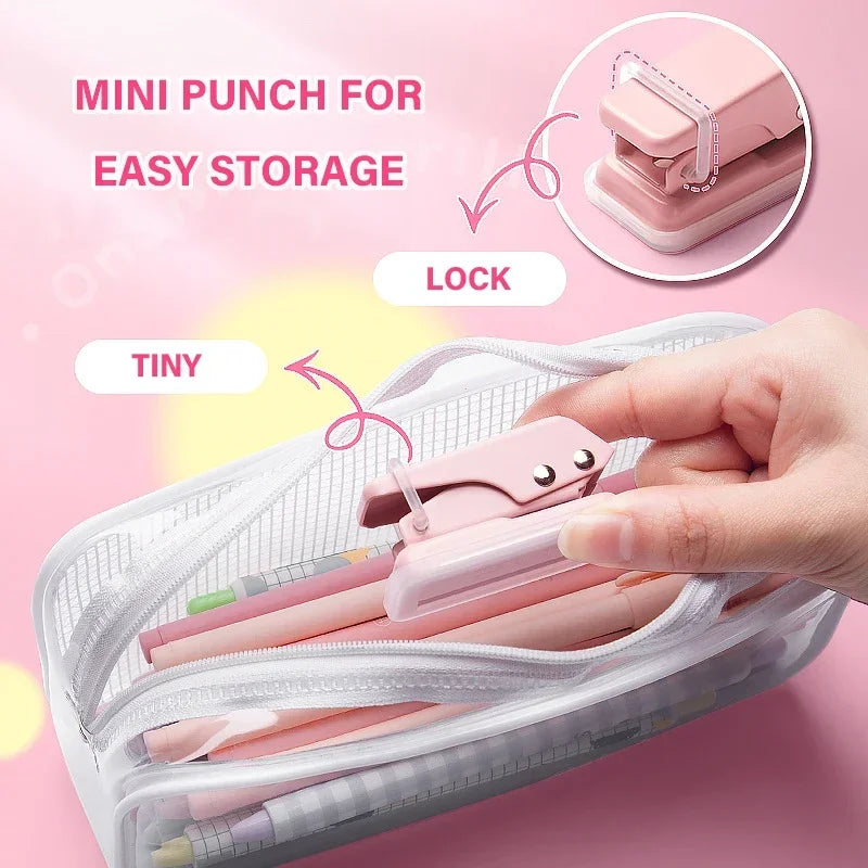 Single Hole Mini Paper Punch – Portable & Cute