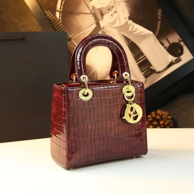 Elegant Crocodile Pattern Single Shoulder Crossbody Bag Fashionable Handbag Luxury Sensation Lady Dior Bag Fresh Sweet Style