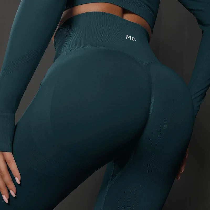 BetterMe Seamless Gym Leggings Yoga Pants Sexy High Waist Booty Lifting Leggings Pants Women Sports Clothing Fitness Wear