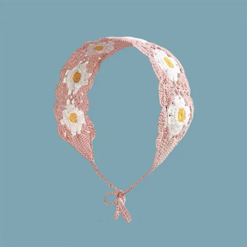 Small Strawberry Headband Crochet Sweet Cute Hair Band Women Scarf Headbands Bandanas Wide Elastic Hairbands Fashion Accessories