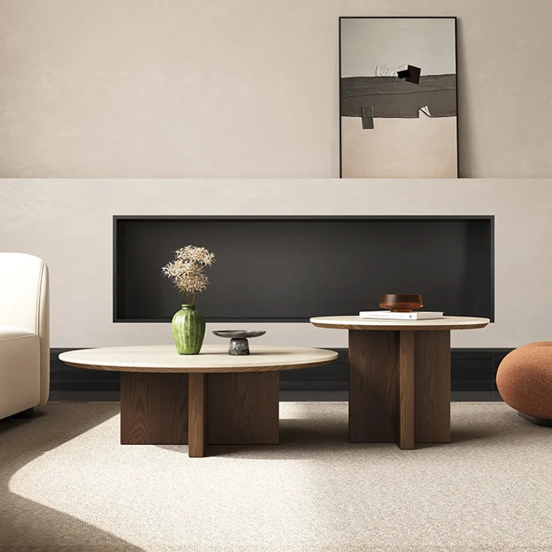 Office Indoor Coffee Tables Round Beige Balcon Apartment White Coffee Tables Center Nordic Wood Tavolino Da Salotto Furniture