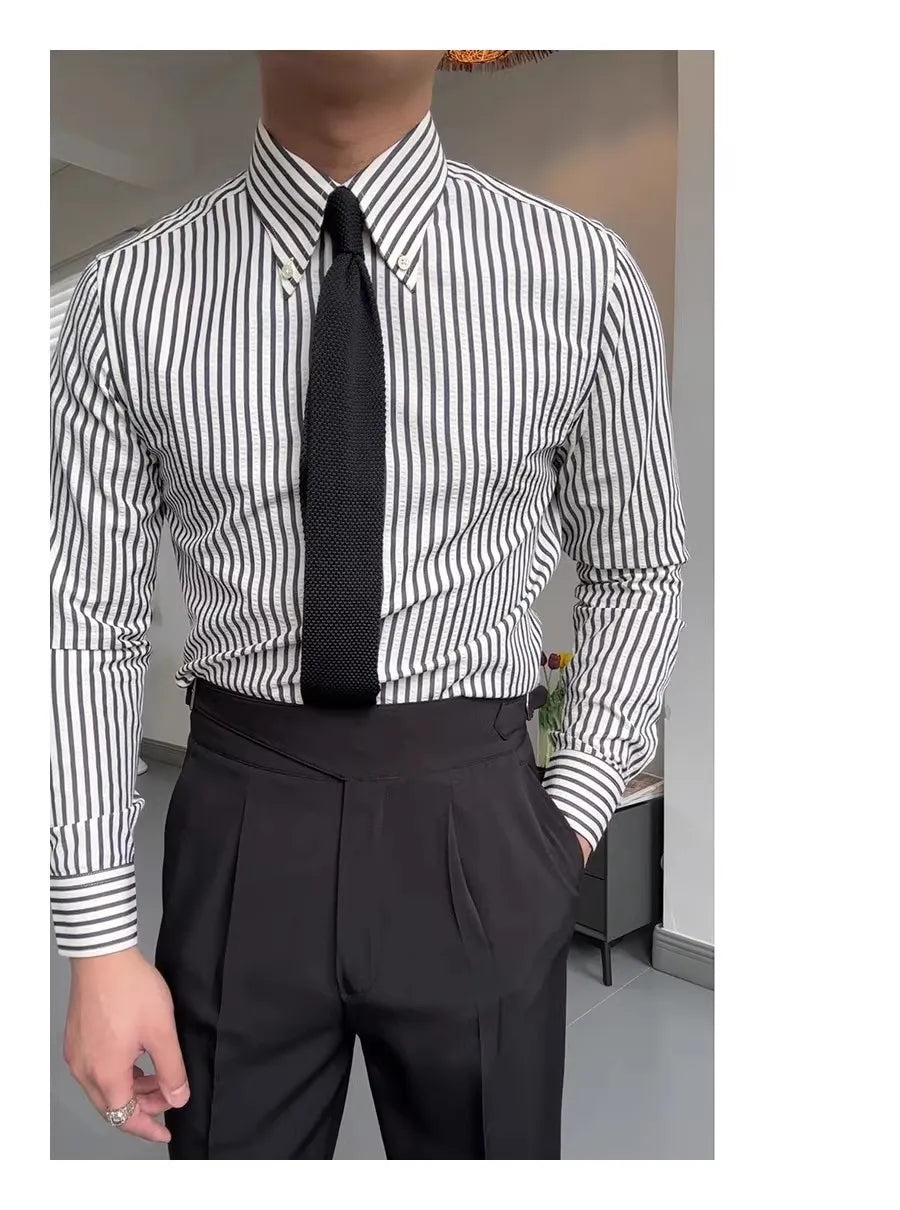 Men’s Striped Long Sleeve Shirt